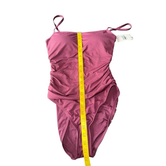 New ▶️ La Blanca ◀️ Dark Cherry Swimming Suit Island Goddess One Piece - Picture 8 of 14